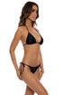 Luli Fama Chasing Stars Sequins Ruched Back Brazilian Tie Side Bottom